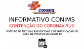 INFORMATIVO CONIMS - CONTENÇÃO DO CORONAVÍRUS